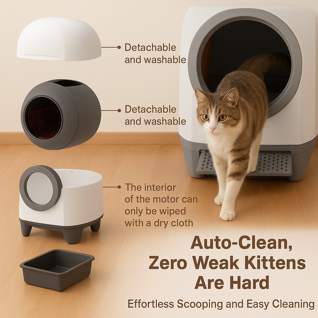 Warcat Smart Cat Litter Box – Self-Cleaning & Odor-Free